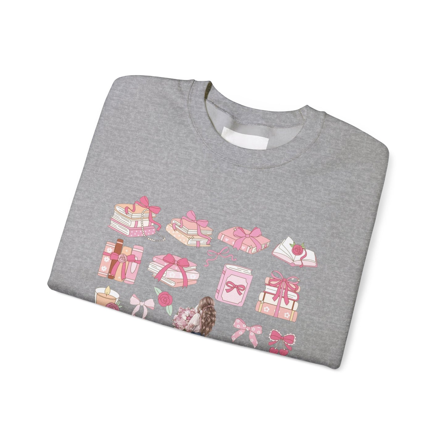 Crewneck Sweatshirt — Pink Bow & Gifts Cozy Graphic Pullover