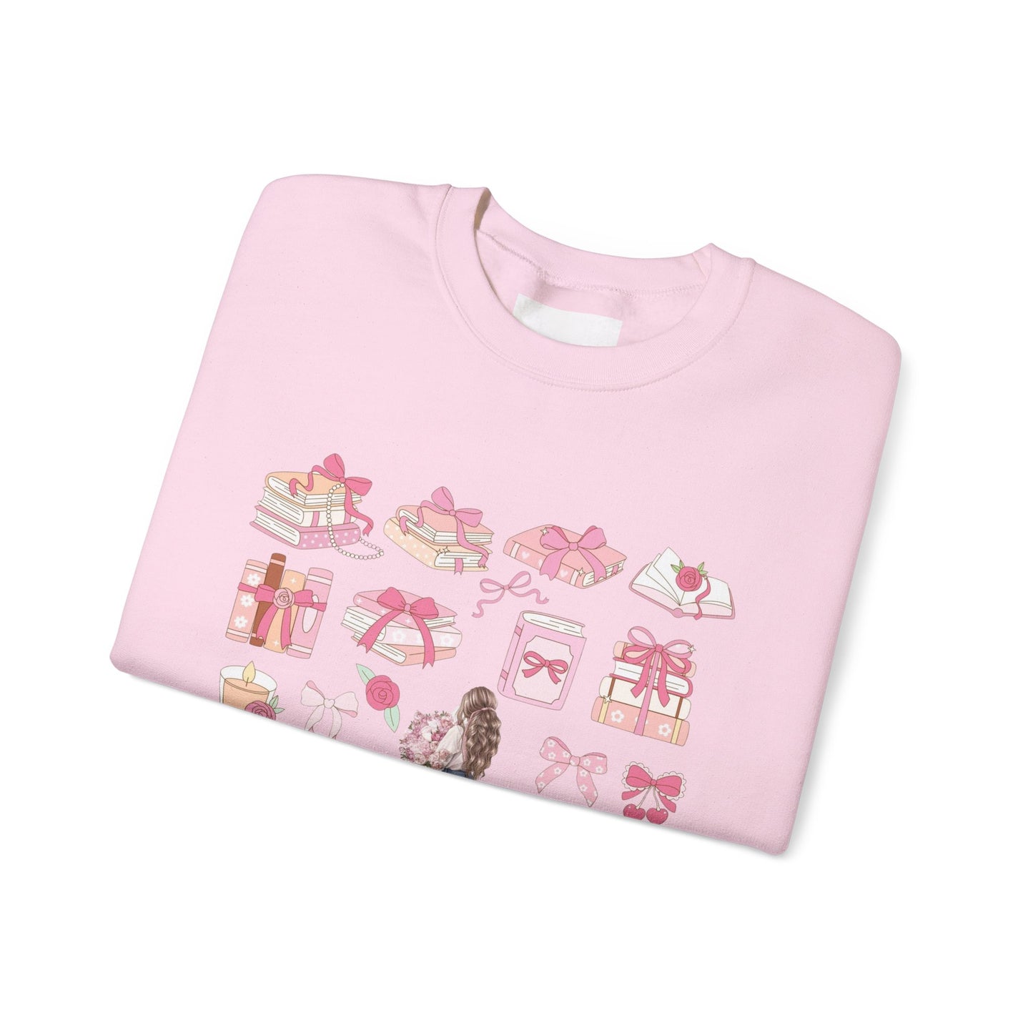 Crewneck Sweatshirt — Pink Bow & Gifts Cozy Graphic Pullover