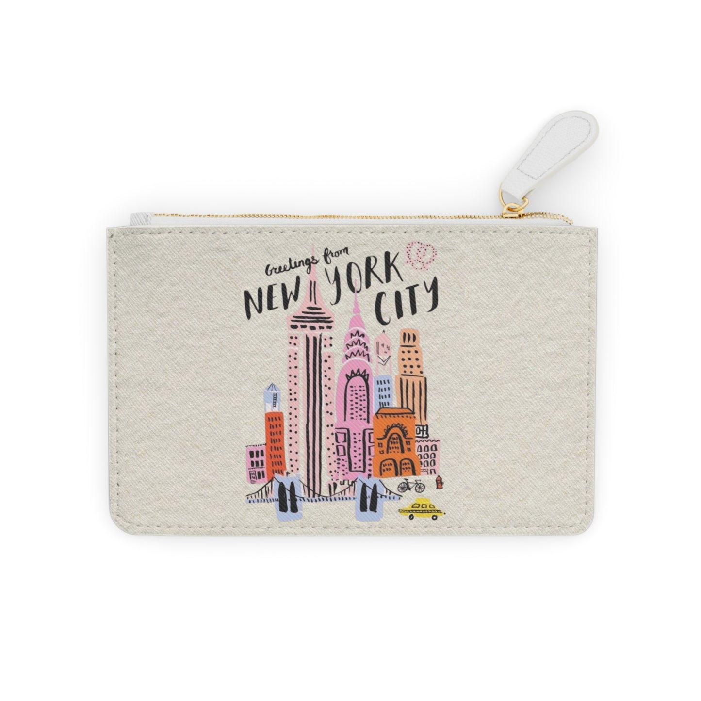 Mini Clutch — New York City Skyline Zip Pouch
