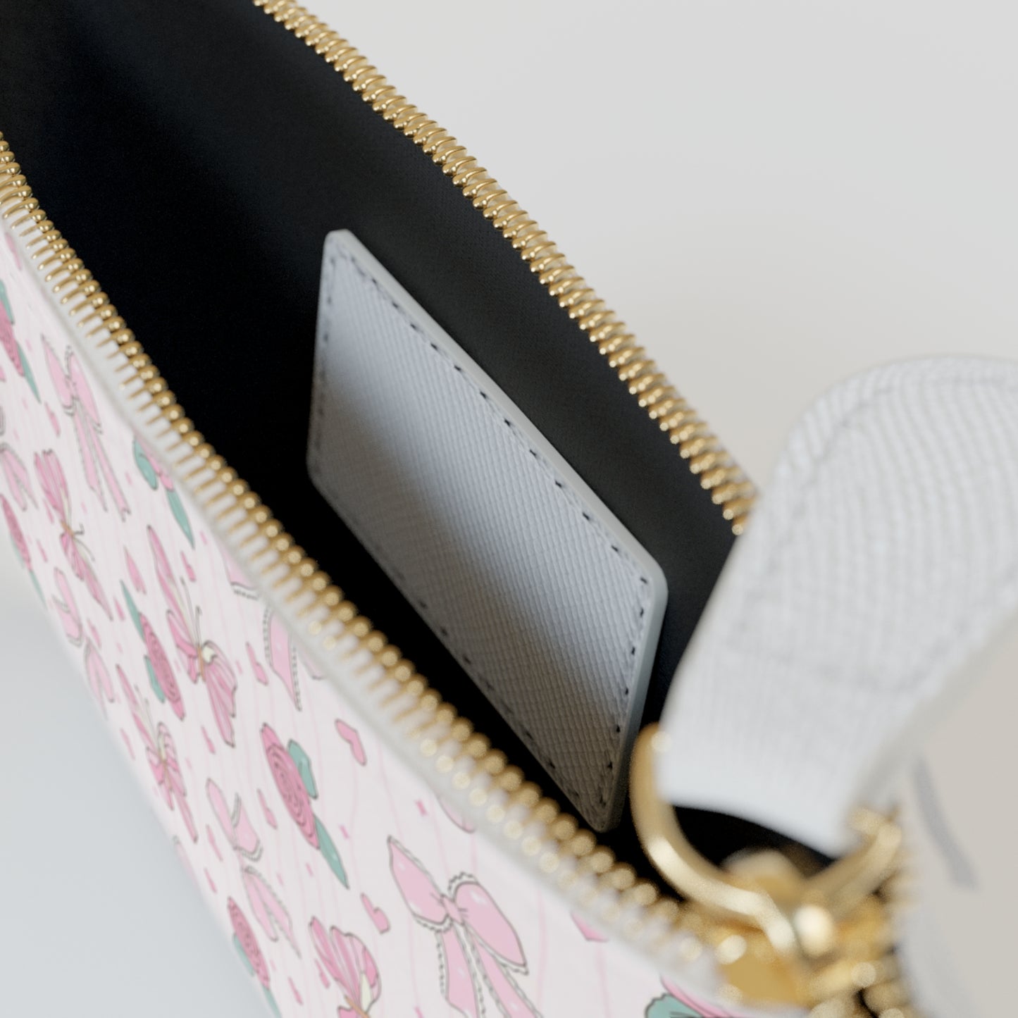 Mini Clutch — Pink Bows, Butterflies & Strawberries Pattern