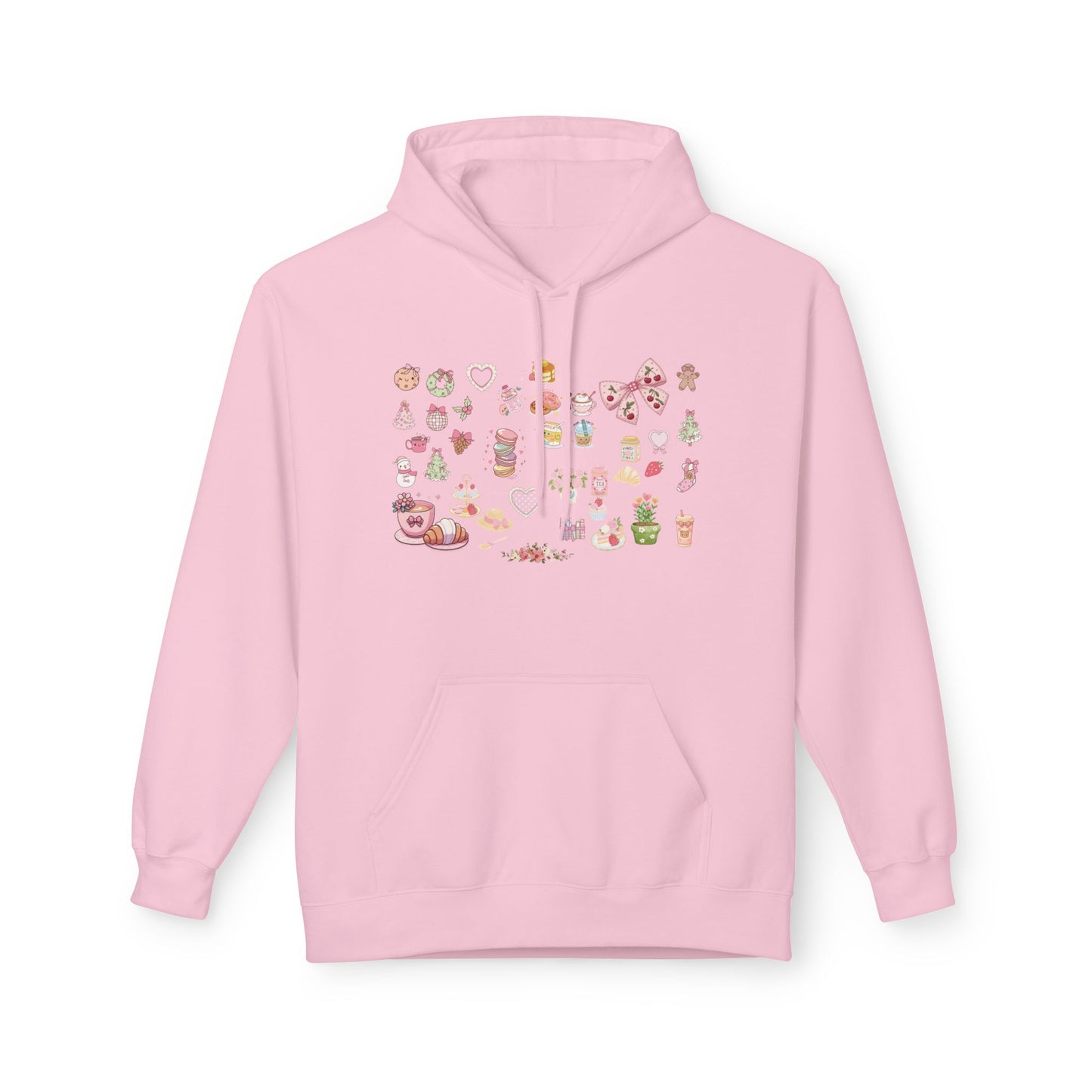 Kawaii Pink Girl Outfit Hoodie — Cute Fashion Icons Graphic Hoodie