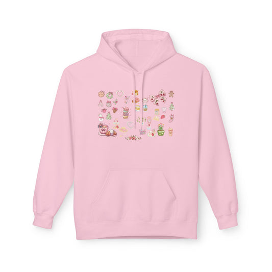 Kawaii Pink Girl Outfit Hoodie — Cute Fashion Icons Graphic Hoodie