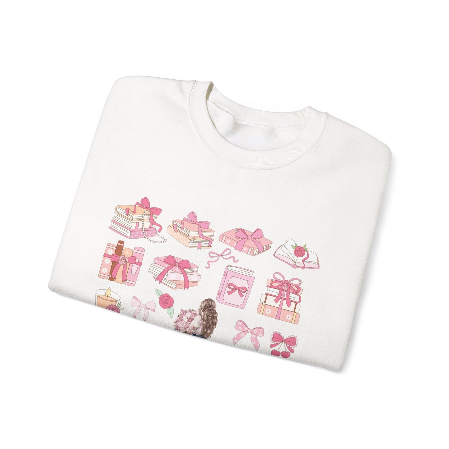 Crewneck Sweatshirt — Pink Bow & Gifts Cozy Graphic Pullover