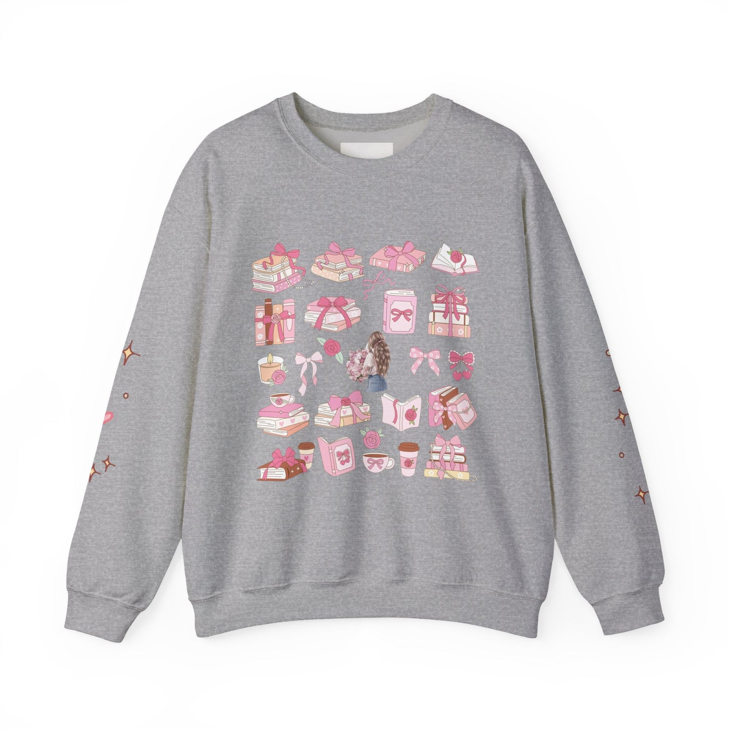 Crewneck Sweatshirt — Pink Bow & Gifts Cozy Graphic Pullover