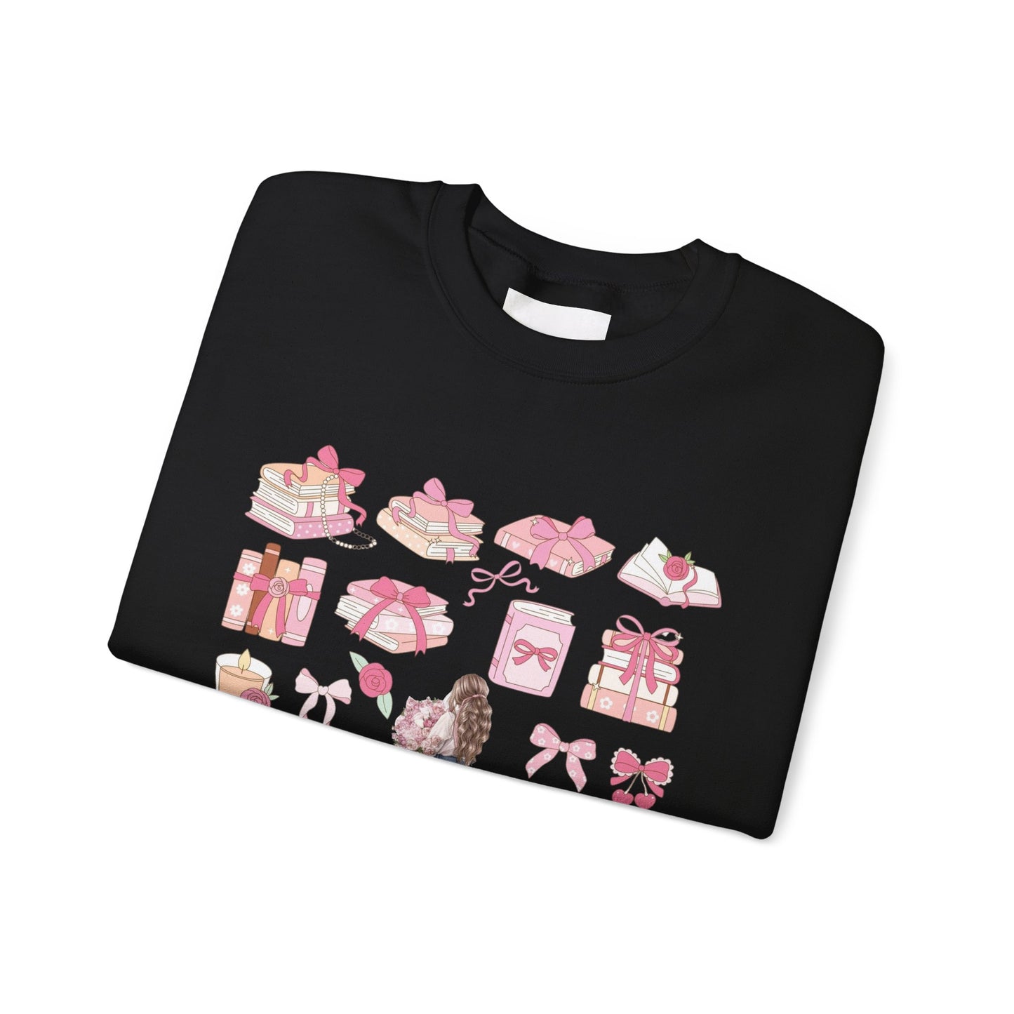 Crewneck Sweatshirt — Pink Bow & Gifts Cozy Graphic Pullover