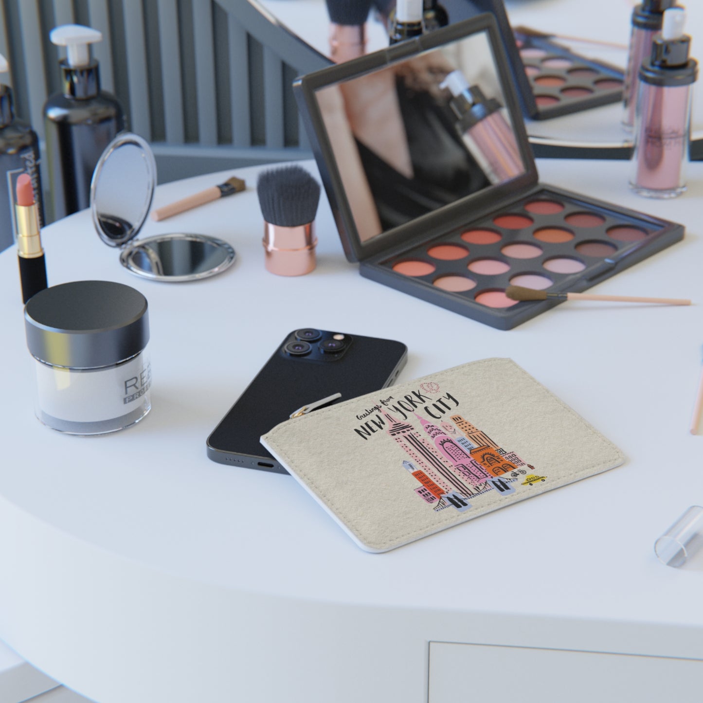 Mini Clutch — New York City Skyline Zip Pouch