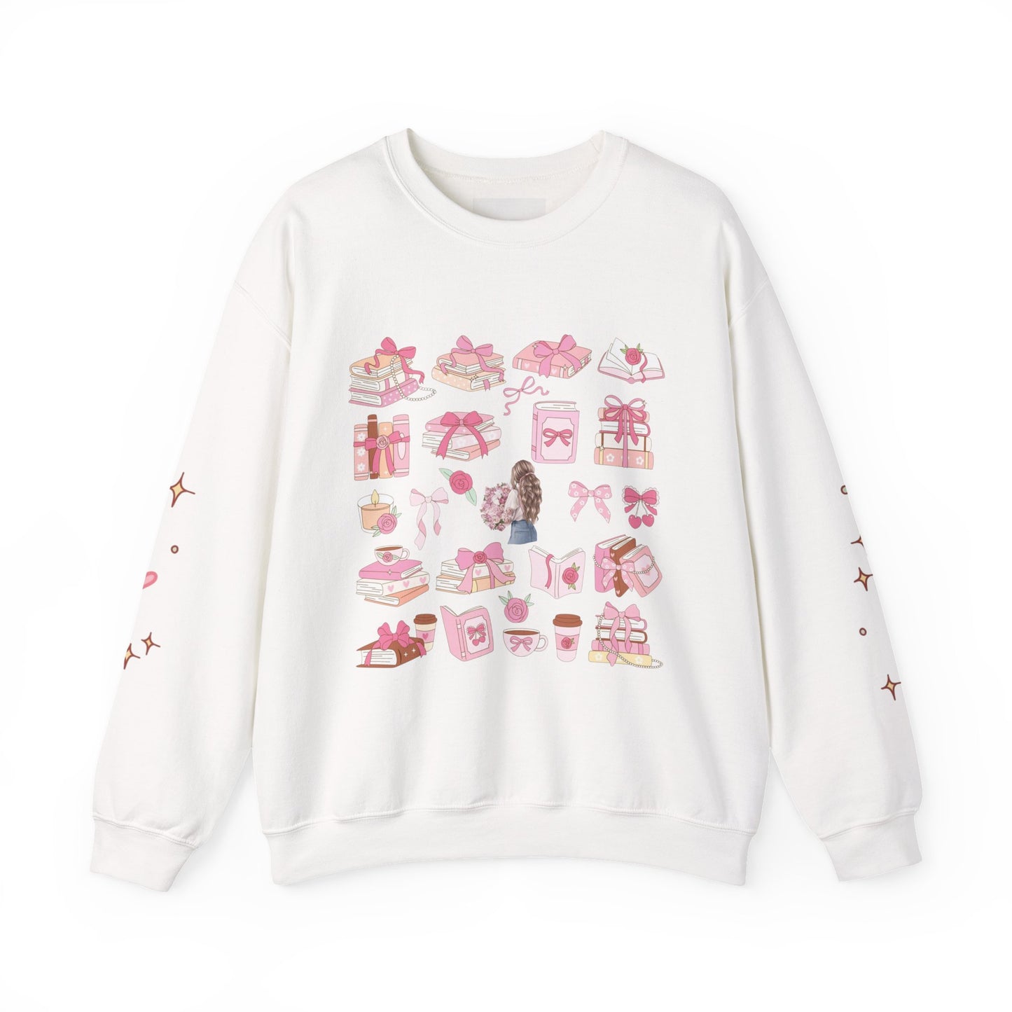 Crewneck Sweatshirt — Pink Bow & Gifts Cozy Graphic Pullover